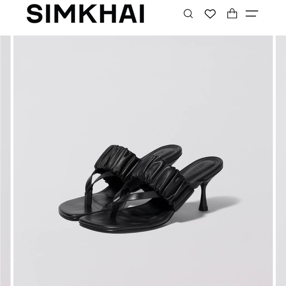 Simkhai Tamar Ruched Elastic Heeled Sandal - Picture 5 of 5